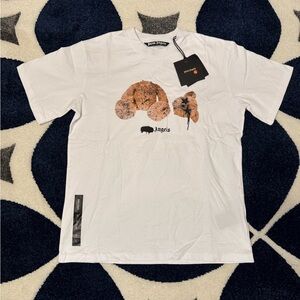 Palm Angels Teddy Bear White T-Shirt Size Large
